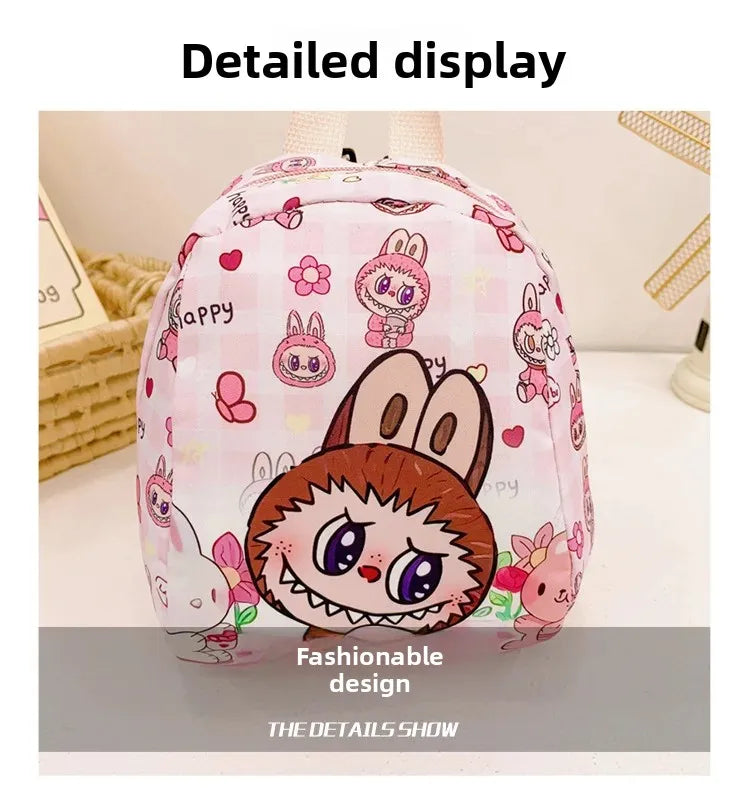 New Large Capacity Children's Backpack Cartoon Cute Primary School Bag Nursery Wear Resistant Double Shoulder Bag Nylon Material