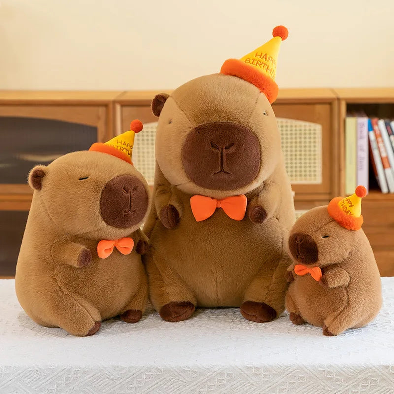 Capybara Plüschpuppe Süßes Capybara Anime Flauschiges Spielzeug Kawaii Plüschtier Alles Gute zum Geburtstag Puppe Geschenk für Freundin Weiche Kuscheltiere