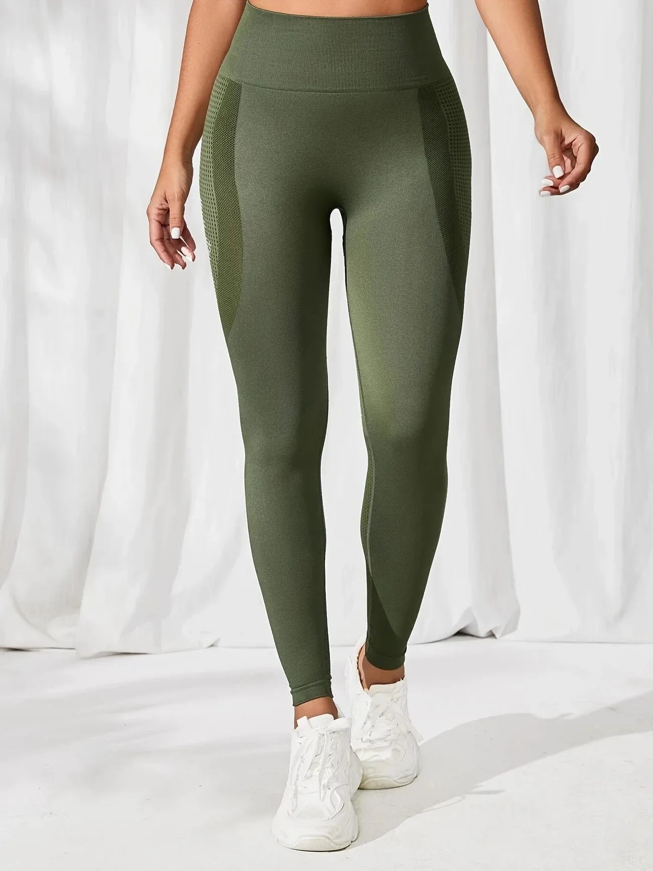 Atmungsaktive Yoga-Leggings mit hoher Taille für Frauen, einfarbig, Bauchkontrolle, Sportbekleidung, bequeme Fitness- und Fitnessstudio-Strumpfhose, Activewear
