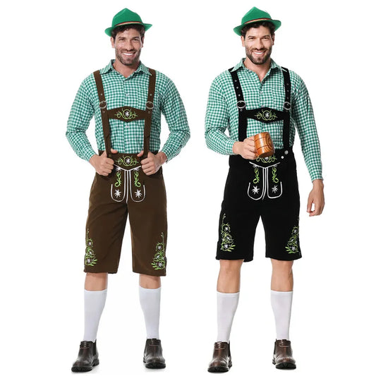 Herren Oktoberfest Kostüm Deutsches Oktoberfest Kneipen Barkeeper Outfit Biermann Kostüme Lederhosen Bayerisches Oktoberfest