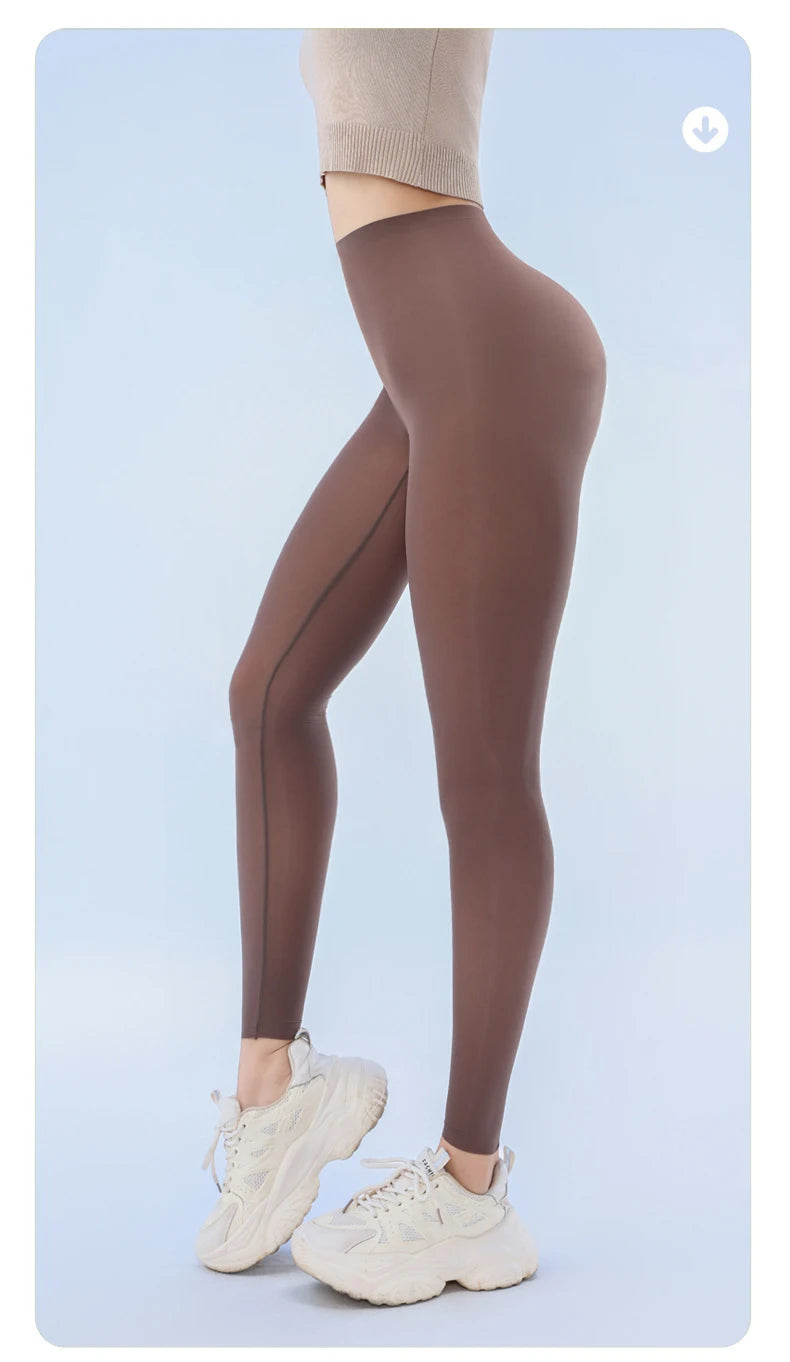 BIVIGAOS Sommer-Leggings mit ultradünner Haut und Sonnenschutz für Damen, hochelastisch, transparent, Gesichtsmaske, Unterwäsche, eng anliegend, sexy Sport-Leggings