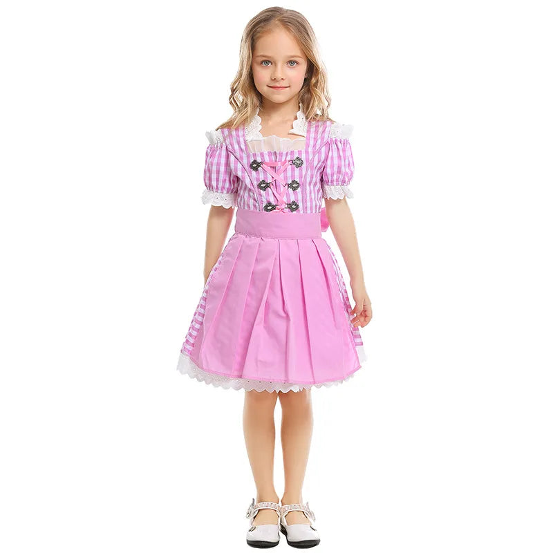 Kinder Jungen Mädchen Oktoberfest Kostüme Bayerisches Dirndl Kleid Kinder Lederhosen Cosplay Karneval Party Halloween Kostüm