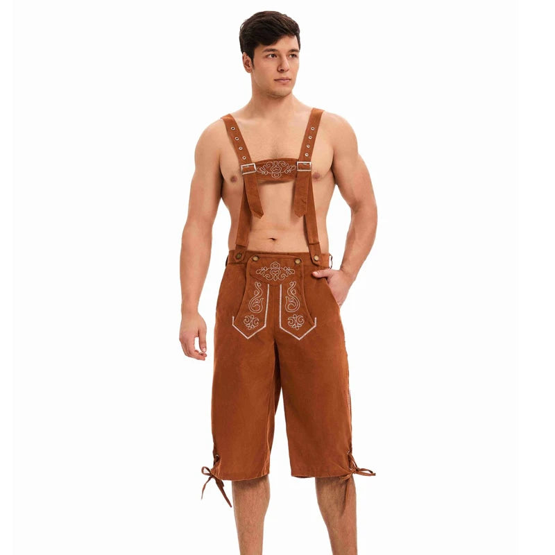 Mann Oktoberfest Kostüm Bayerische Lederhosen Bierfest Clubwear Kellner Outfit Cosplay Karneval Phantasie Party Kleid