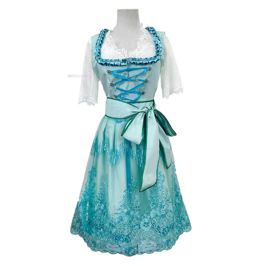 2023 Karneval Party Ball Frauen Kleid Kleidung Oktoberfest Kostüm Cosplay Phantasie Rock Dame Land Vintage Strappy Kleid Volle Größe