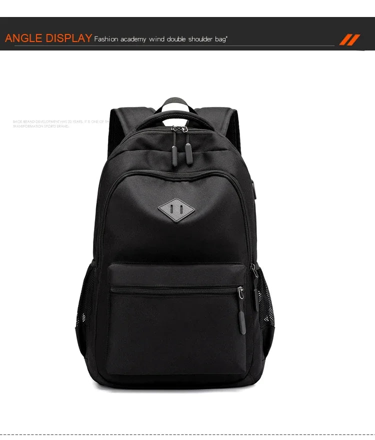 Solid Color Backpack Fashion Men Women Backpack High Capacity Schoolbags For Teenager Girls Boys Male Shoulder Bags