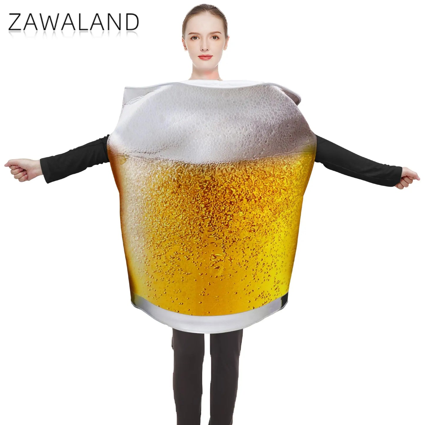 Zawaland Bierfest-Kostüm für Damen, lustiger Verkleidungsanzug, Halloween, Karneval, Purim-Outfit, Schwamm, Oktoberfest-Kleidung, 80 x 56 cm
