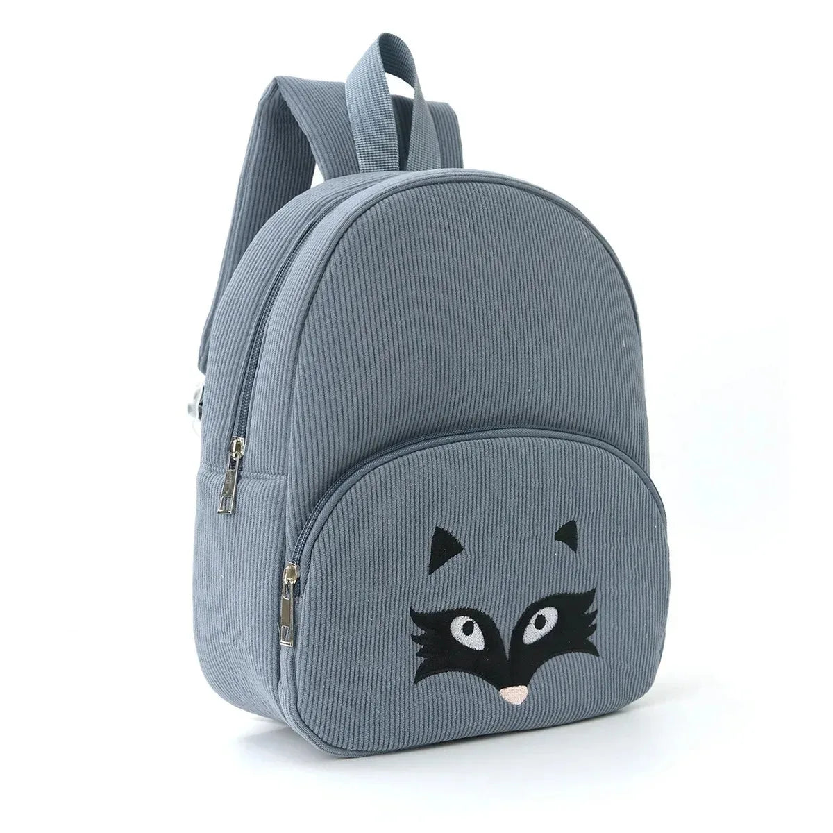 Customized Name Toddler Backpack - Cartoon Bear Corduroy Bag with Large Capacity, Embroidered Name Plush Backpack for Kids