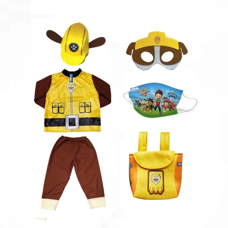 Anime Dog Patrol Kinder Tops Hosen Rucksack Hut Marshall Chase Skye Zuma Rubble Kinder Patrol Uniformen Halloween Cosplay Kostüm
