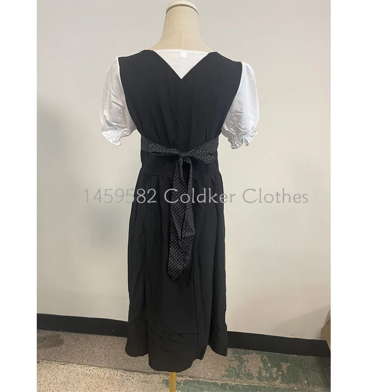 Deutsches Damen-Biermädchen-Dirndl, bayerisches Oktoberfestkleid mit Schürze, Kostüme, Party, Halloween, Kostüm, Übergröße S-5XL
