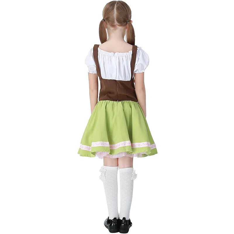 Kinder Jungen Mädchen Oktoberfest Kostüme Bayerisches Dirndl Kleid Kinder Lederhosen Cosplay Karneval Party Halloween Kostüm