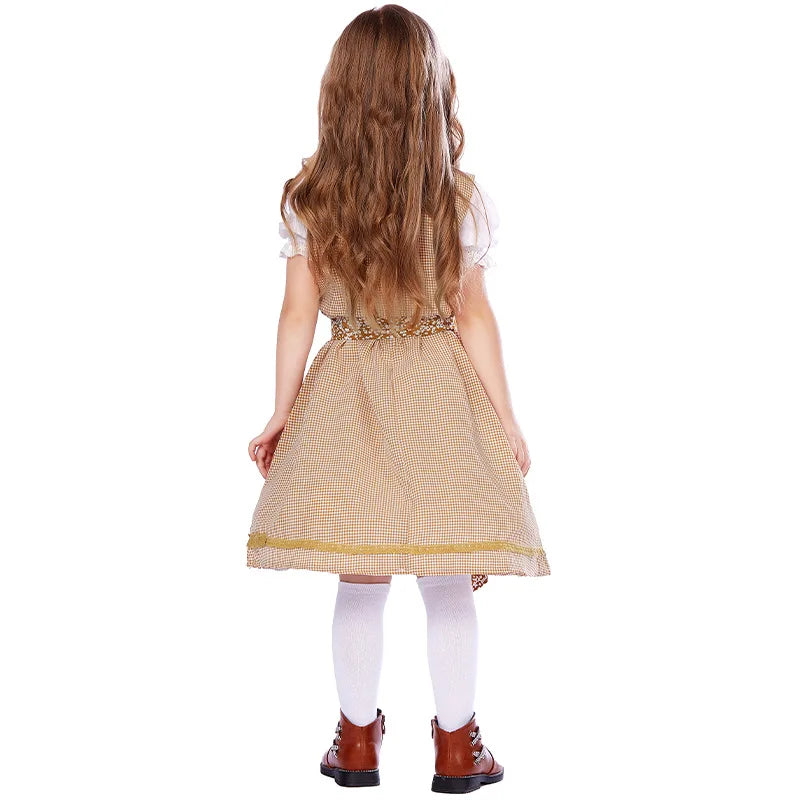 Kinder Jungen Mädchen Oktoberfest Kostüme Bayerisches Dirndl Kleid Kinder Lederhosen Cosplay Karneval Party Halloween Kostüm