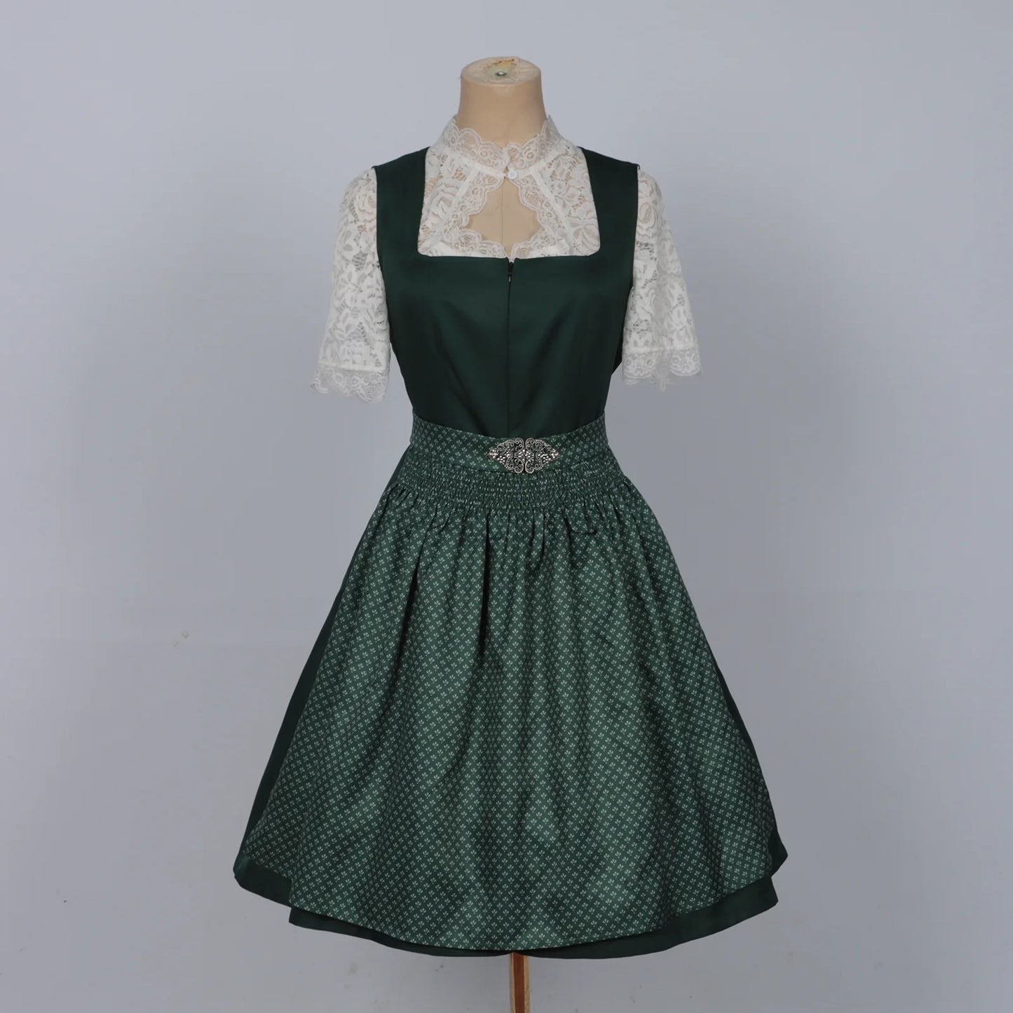 2025 Cosplay Kleid für Frauen Midi Rot Kostüm Kleid Oktoberfest Bier Maid Frauen Dirndl Kleid mit Spitze Schürze Mode Halloween