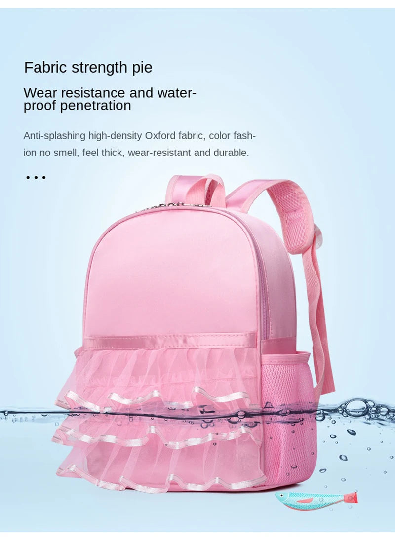 Snow White Princess Children Kawaii Bag for Girl Kids Pink Dancing Backpacks Girls Ballet Dance Bags Baby School Backpack