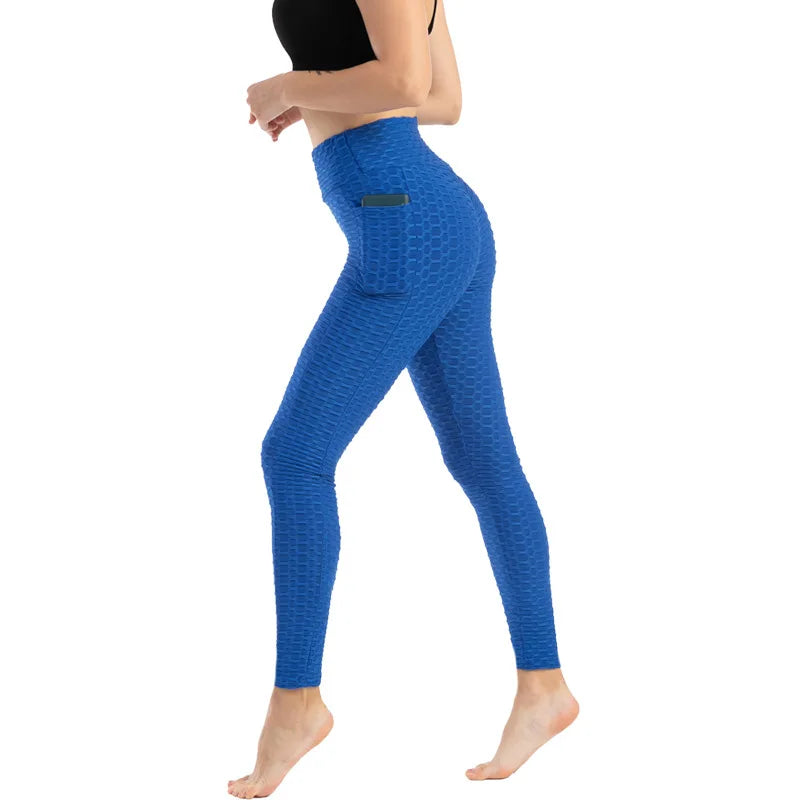 Frauen Mode Tasche Blase Hosen Stretchy Schlank Leggings Gym Laufen Radfahren Fitness Hosen Hohe Taille Hip Lift Leggings Weibliche