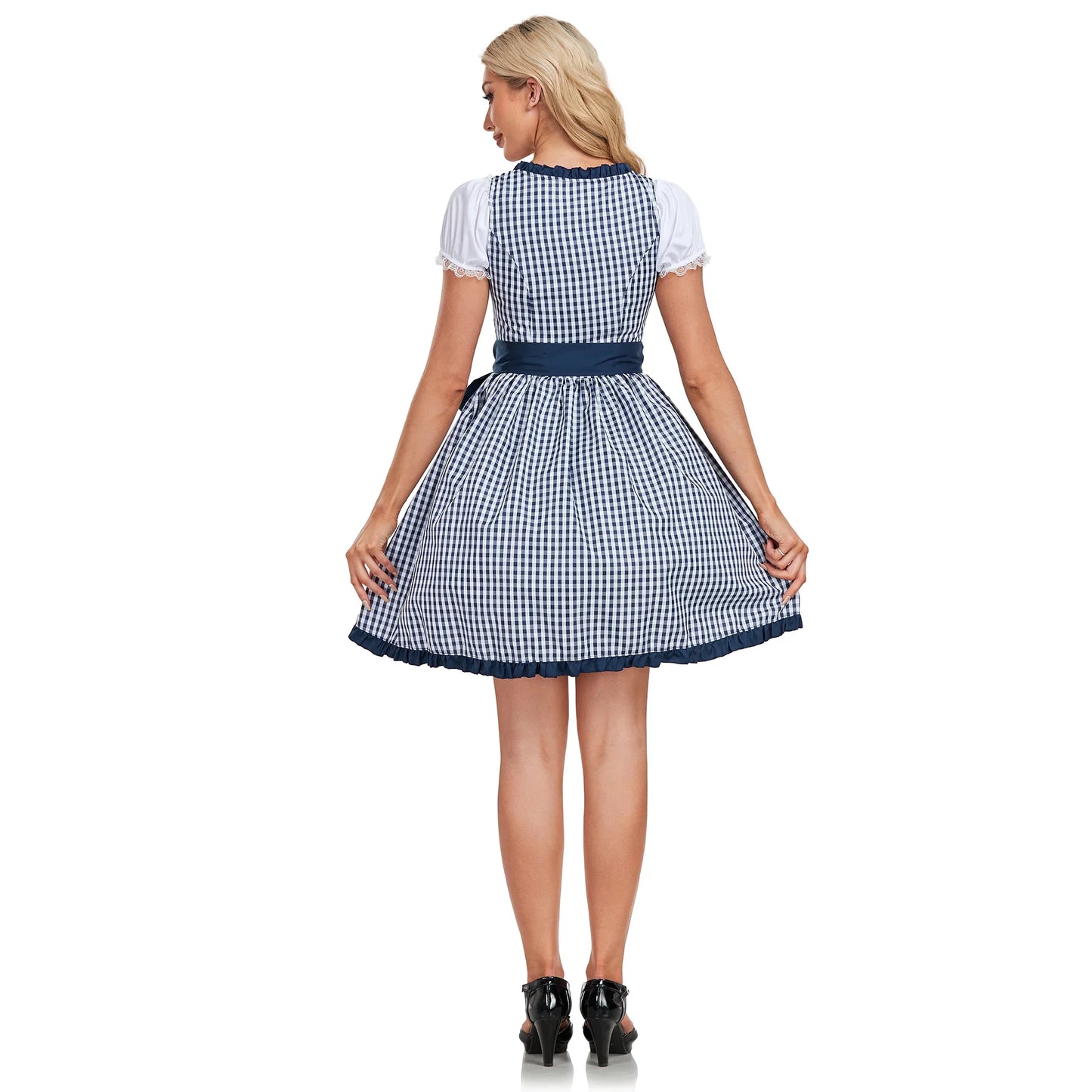 Deutsches Damen-Biermädchen, bayerisches Oktoberfest-Kleid mit Schürze, Kostüme, Party, Halloween, ausgefallenes Partykleid