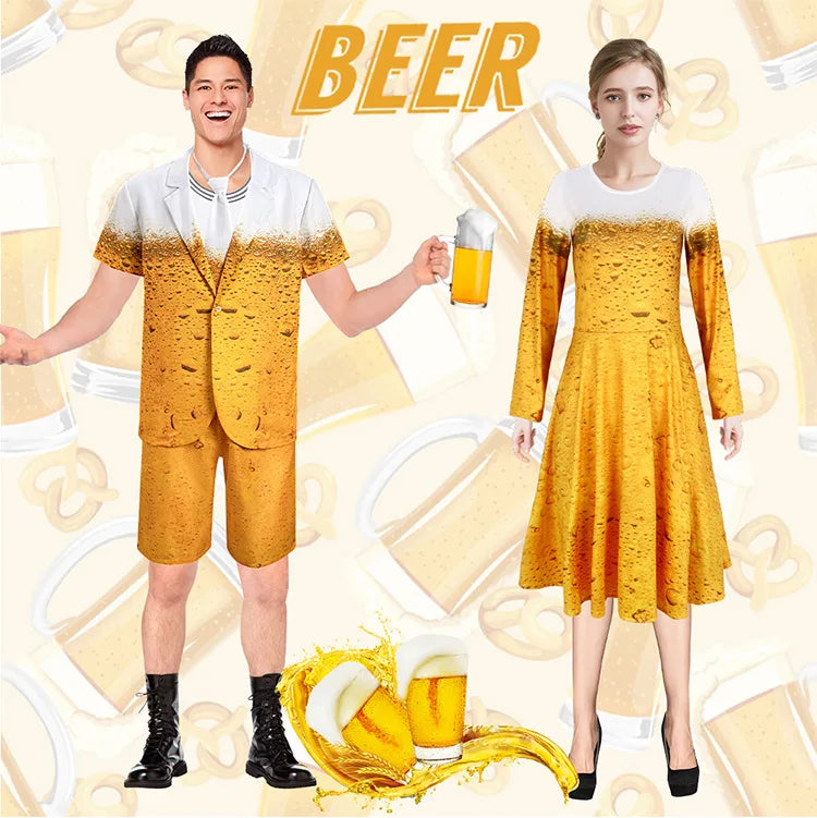 Herren Oktoberfest Kostüm Anzug Bayerisches Bier Cosplay Dress Up Damen Anzug Kleidung Rollenspiel Halloween Party Fantasia Kostüm