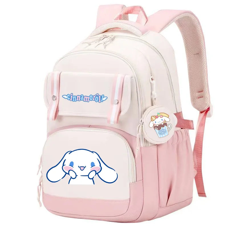 Cinnamoroll Backpack Boys Girls Bookbag Bag Teenager Children Knapsack Schoolbag Rucksack Mochila With Coin Purse