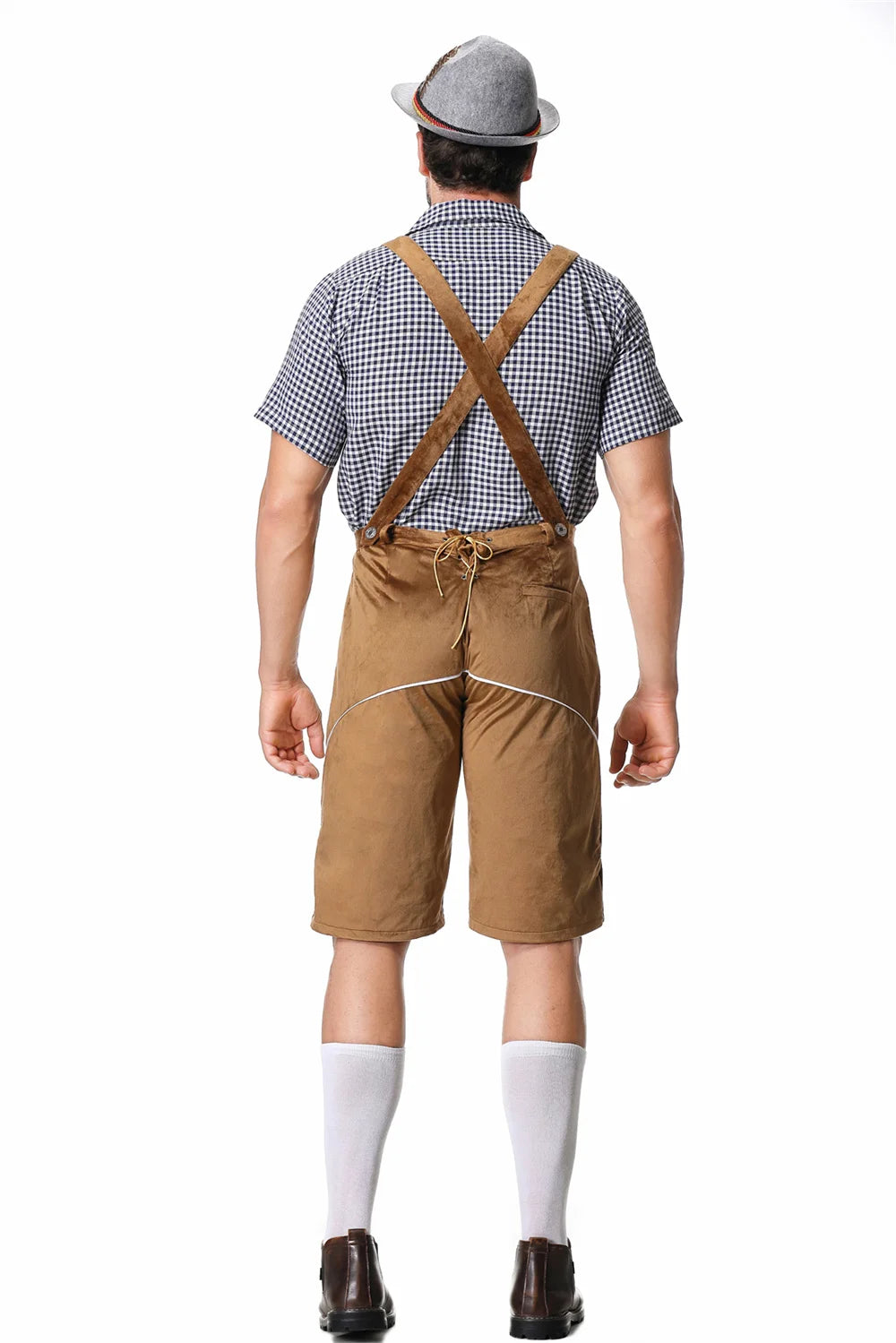 Mann Karneval Oktoberfest Kostüm Top Halfter Lederhosen Hut Bayerischer Barkeeper Halloween Cosplay Phantasie Partykleid