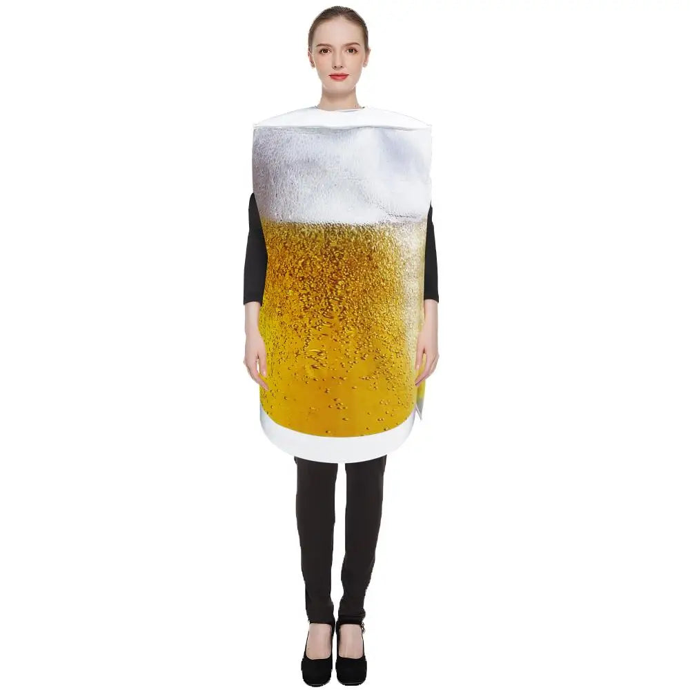 Zawaland Bierfest-Kostüm für Damen, lustiger Verkleidungsanzug, Halloween, Karneval, Purim-Outfit, Schwamm, Oktoberfest-Kleidung, 80 x 56 cm