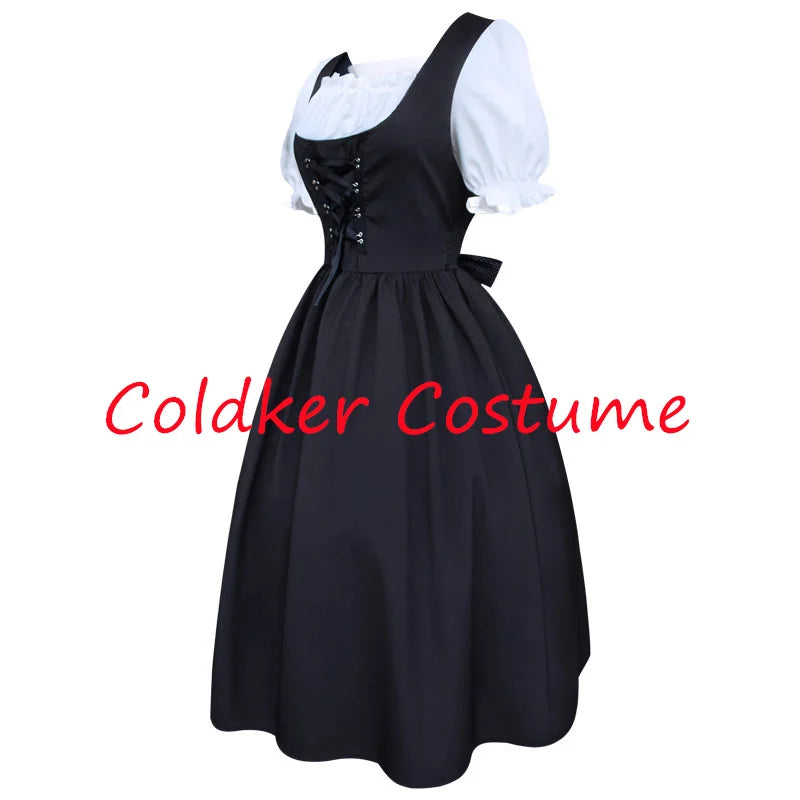 Deutsches Damen-Biermädchen-Dirndl, bayerisches Oktoberfestkleid mit Schürze, Kostüme, Party, Halloween, Kostüm, Übergröße S-5XL