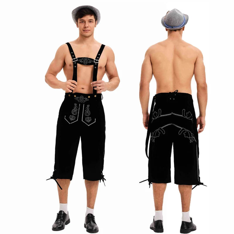 Mann Oktoberfest Kostüm Bayerische Lederhosen Bierfest Clubwear Kellner Outfit Cosplay Karneval Phantasie Party Kleid