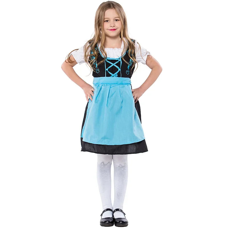 Kinder Jungen Mädchen Oktoberfest Kostüme Bayerisches Dirndl Kleid Kinder Lederhosen Cosplay Karneval Party Halloween Kostüm