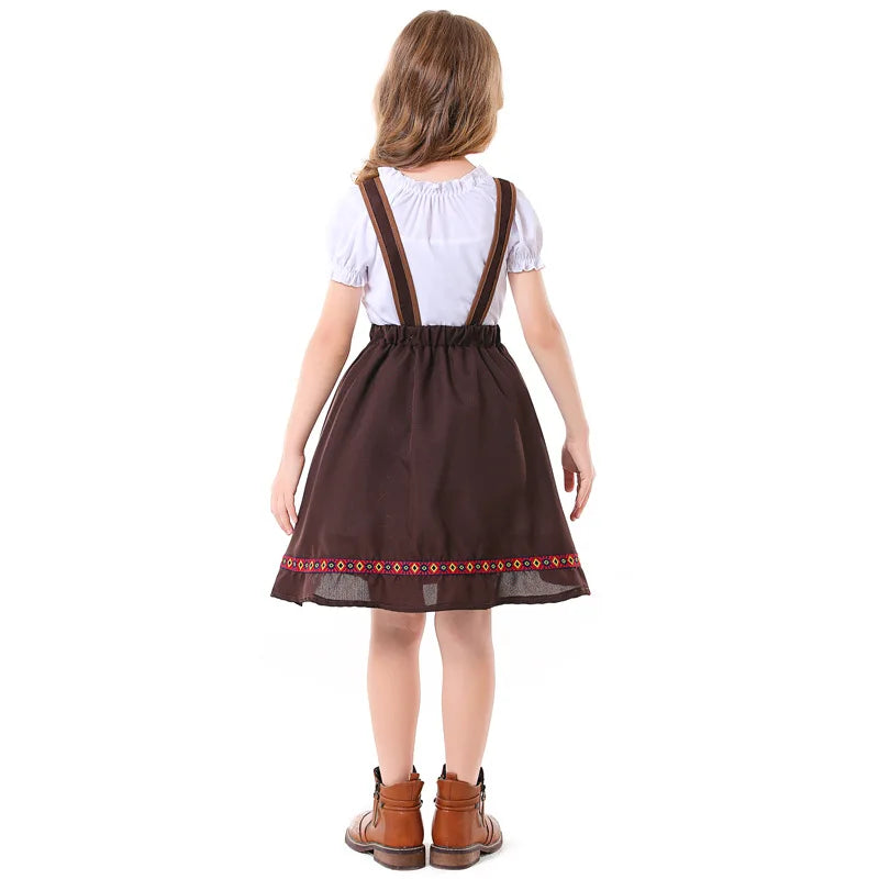 Kinder Jungen Mädchen Oktoberfest Kostüme Bayerisches Dirndl Kleid Kinder Lederhosen Cosplay Karneval Party Halloween Kostüm