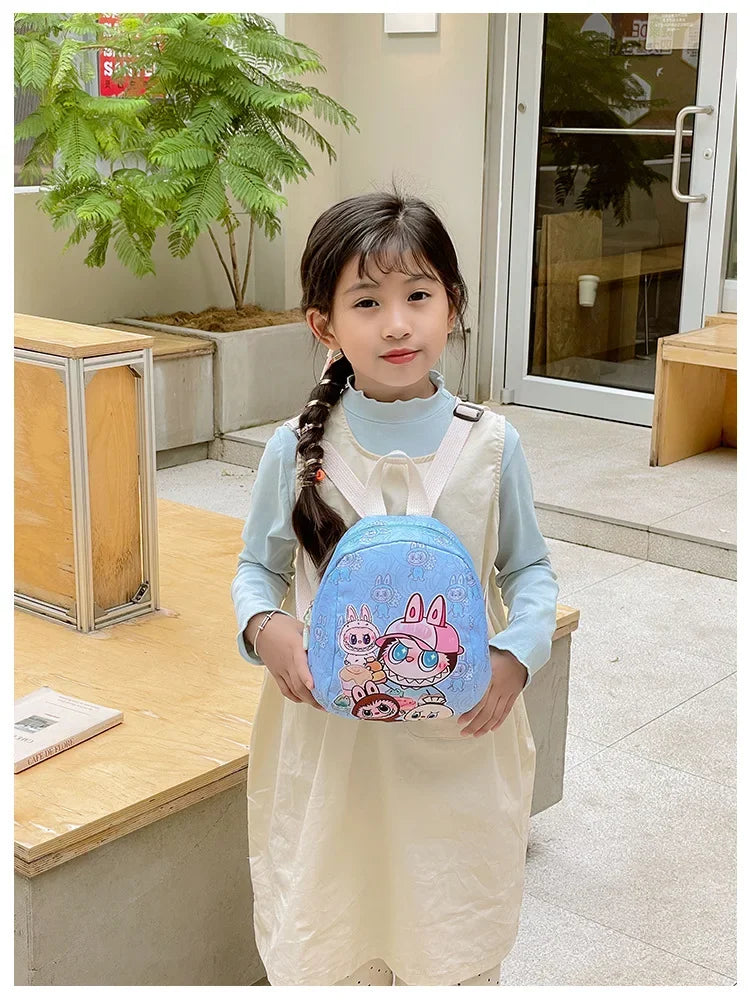 New Large Capacity Children's Backpack Cartoon Cute Primary School Bag Nursery Wear Resistant Double Shoulder Bag Nylon Material