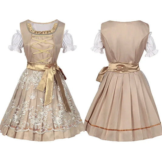 Damen Dirndlkleid Oktoberfest Dirndlkleid Mittelalterkleid Oktoberfest ...