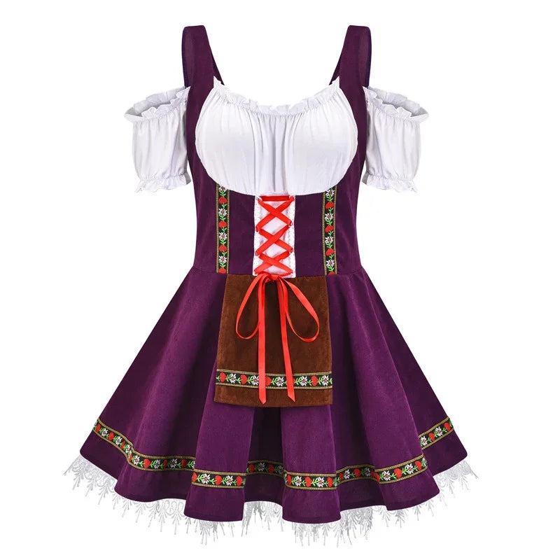 Oktoberfest-Kostüm für Damen, deutsches bayerisches traditionelles Dirndlkleid, Oktoberfest-Festivals, Biermädchen-Kostüm
