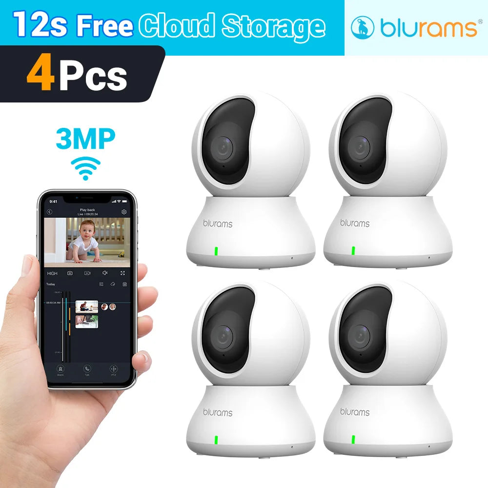 Blurams Babyphone-Kamera, 2K HD-Sicherheitskamera für Zuhause mit Bewegungserkennung und Zwei-Wege-Audio, einfache Einrichtung, klare Tag- und Nachtsicht