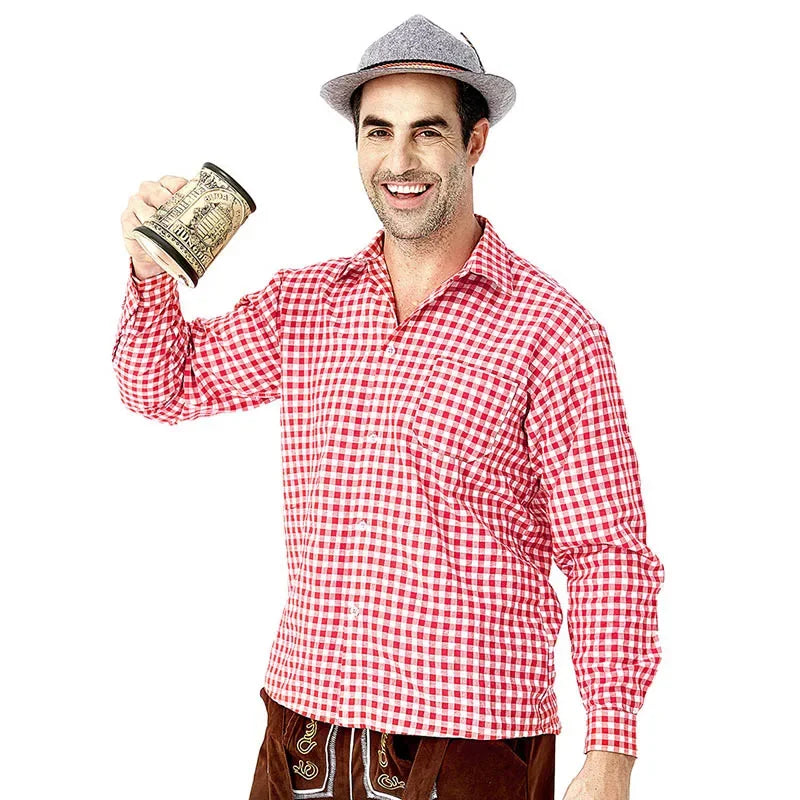 Männer Bayerisches Bier Männliches Hemd Strampler Shorts Set Cosplay Kostüm Deutsches Oktoberfest Kostüme Halloween Festival Party Outfit