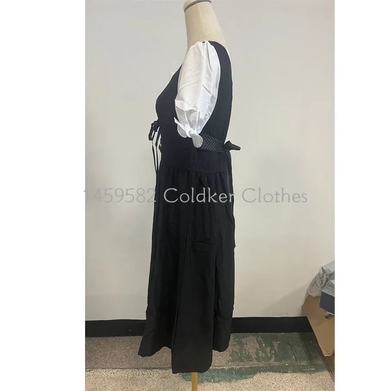 Deutsches Damen-Biermädchen-Dirndl, bayerisches Oktoberfestkleid mit Schürze, Kostüme, Party, Halloween, Kostüm, Übergröße S-5XL