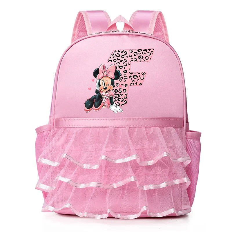 Minnie Mouse Children Kawaii Bag for Girl Dance Bag Kid Letter Pink Dancing Backpacks Girl Ballet Dance Bag Baby School Backpack