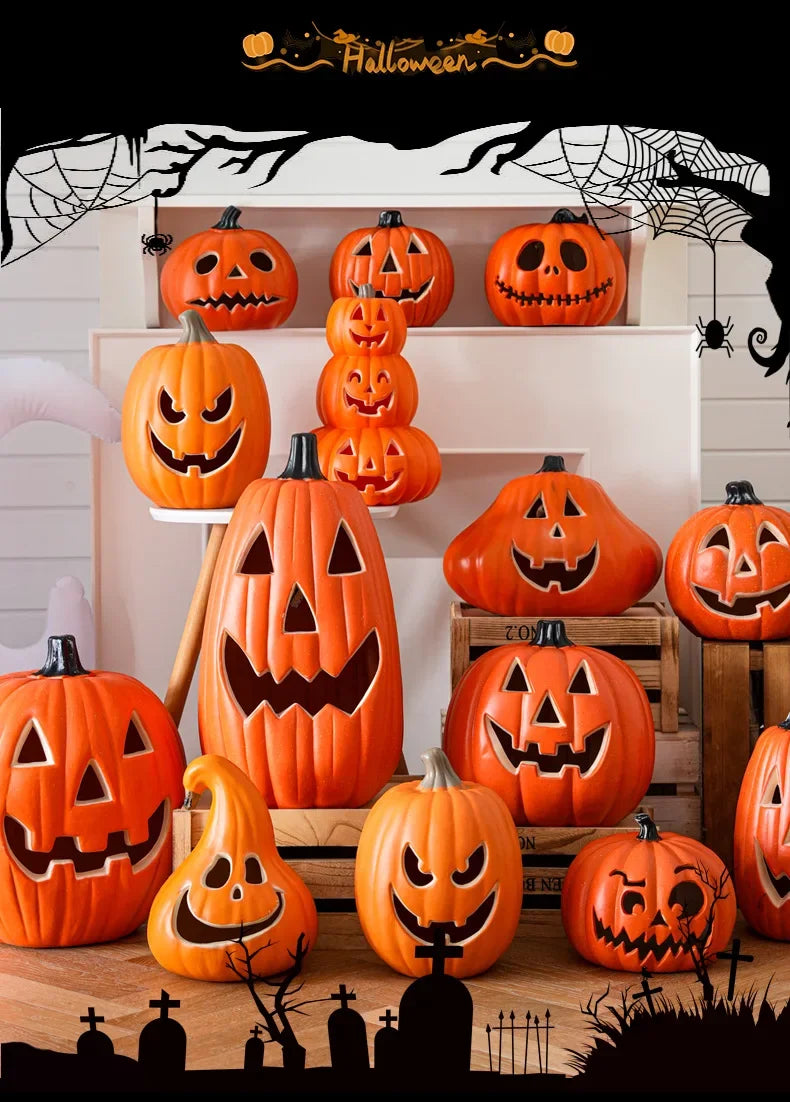 Kürbisse Lampe Halloween Dekoration Für Haus Hof Garten Outdoor Decor Owen Horror Haus Schädel Party Requisiten Glow in The Dark