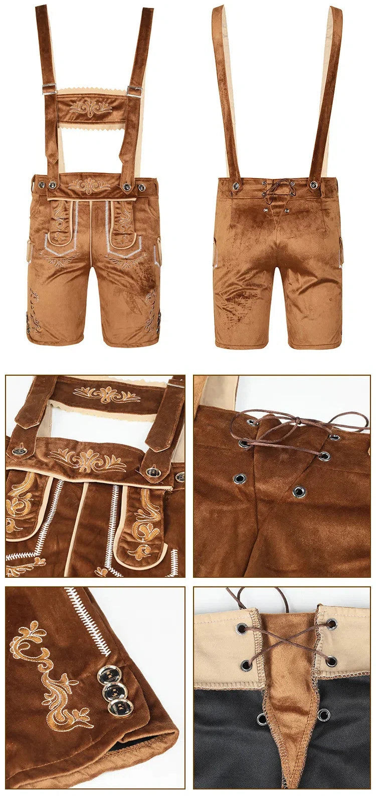 Männliches deutsches Oktoberfest-Lederhosen-Kostüm, kurzärmelig, Hosenträger, Strampler, Hemd, Hut, bayerisches Bierfest, Herren-Cosplay-Outfit
