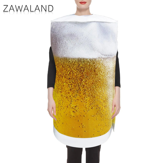 Zawaland Bierfest-Kostüm für Damen, lustiger Verkleidungsanzug, Halloween, Karneval, Purim-Outfit, Schwamm, Oktoberfest-Kleidung, 80 x 56 cm