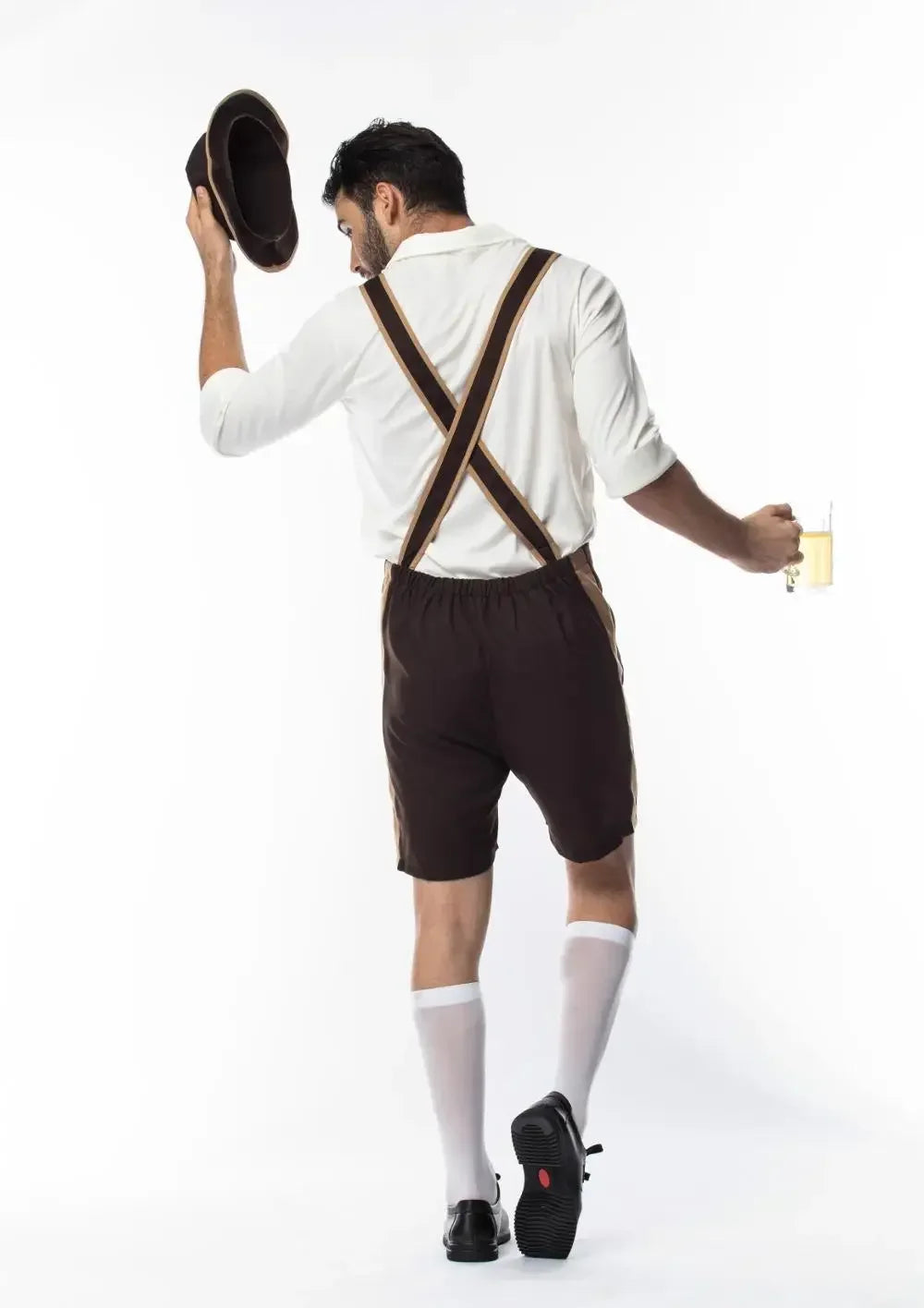 Damen Oktoberfest Kleid Kellnerin Maid Kleid Mann Dirndl Lederhosen Bier Karneval Party Outfit Kostüm