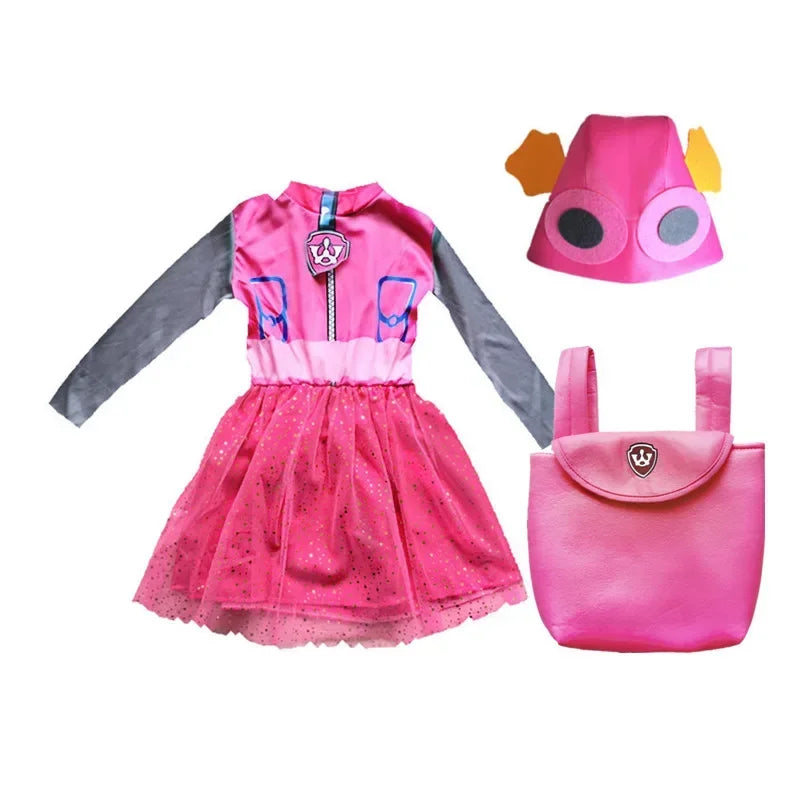 Anime Dog Patrol Kinder Tops Hosen Rucksack Hut Marshall Chase Skye Zuma Rubble Kinder Patrol Uniformen Halloween Cosplay Kostüm