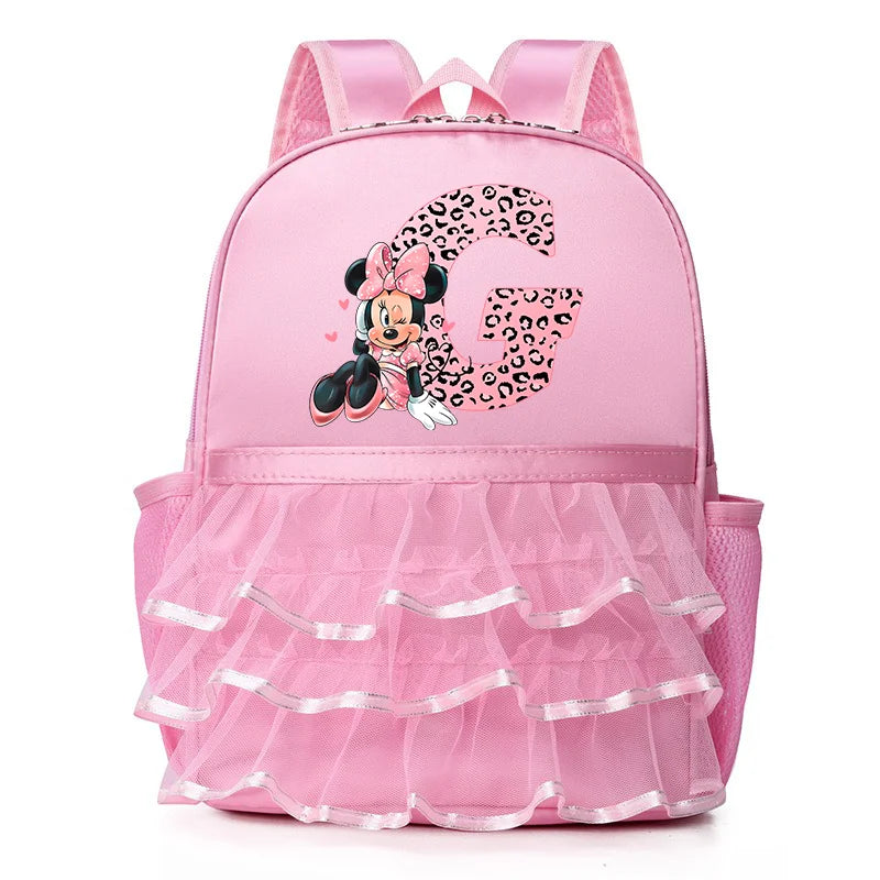 Minnie Mouse Children Kawaii Bag for Girl Dance Bag Kid Letter Pink Dancing Backpacks Girl Ballet Dance Bag Baby School Backpack