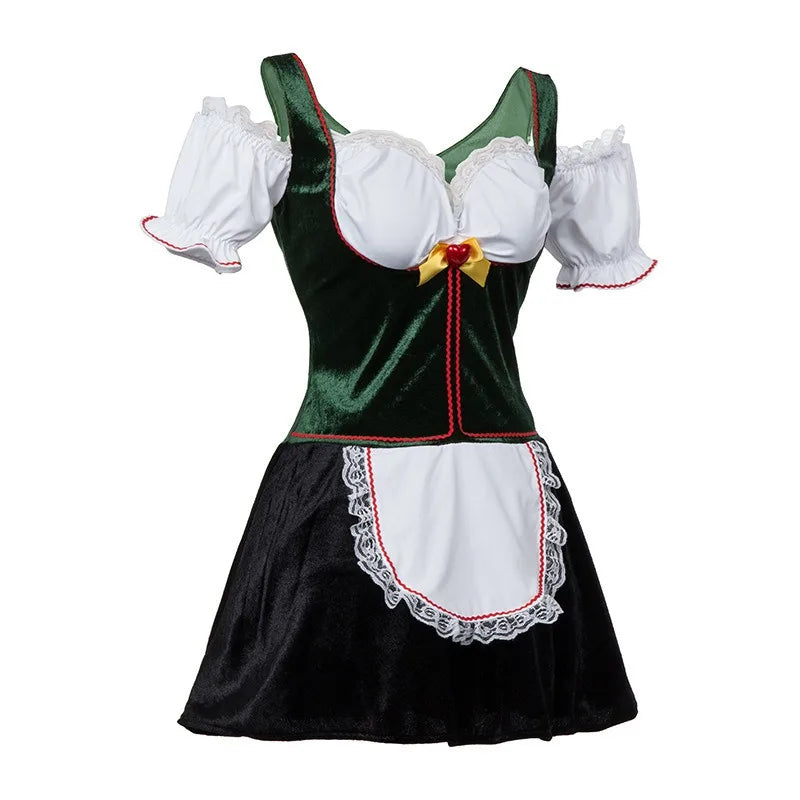 Oktoberfest-Kostüm für Damen, bayerisches deutsches Bierfest, Kellnerin, Dienstmädchen-Outfit, Cosplay, Karneval, Halloween, ausgefallenes Partykleid