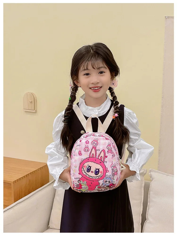 New Large Capacity Children's Backpack Cartoon Cute Primary School Bag Nursery Wear Resistant Double Shoulder Bag Nylon Material