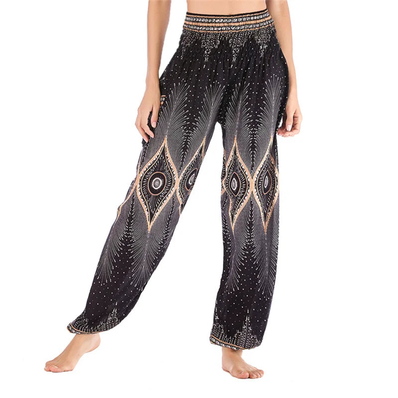 Yoga Hosen Frauen Hippie Harem Gedruckt Leggings Boho Hohe Taille Pantalone De Mujer Cintura Alta Calca Feminina Strand