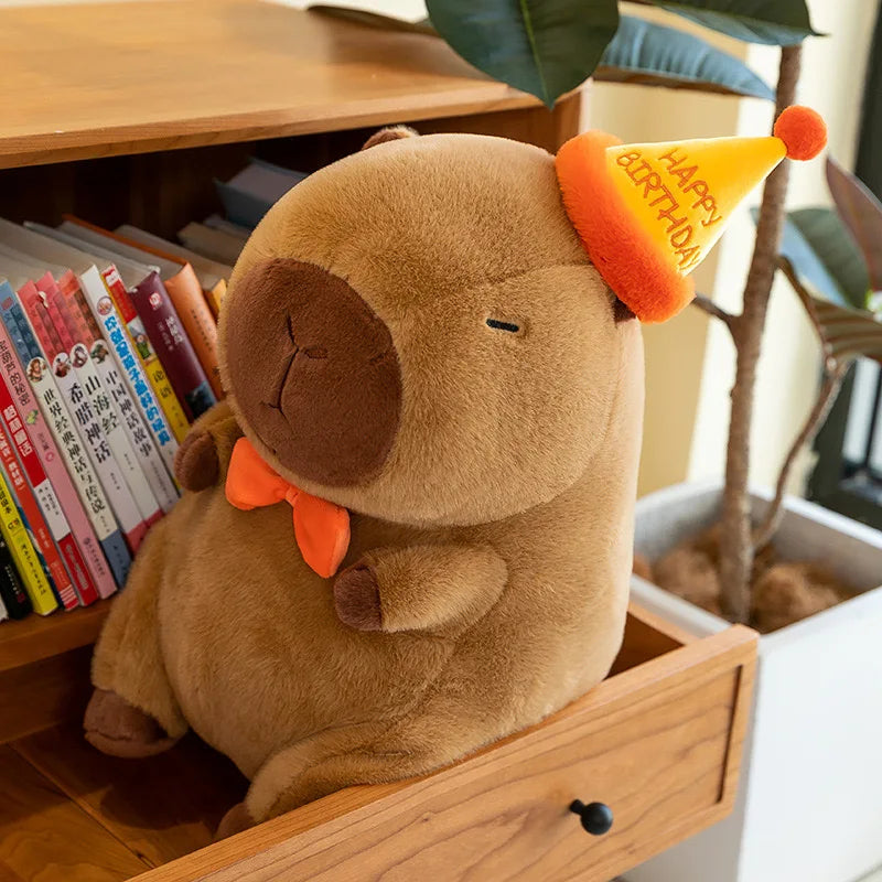Capybara Plüschpuppe Süßes Capybara Anime Flauschiges Spielzeug Kawaii Plüschtier Alles Gute zum Geburtstag Puppe Geschenk für Freundin Weiche Kuscheltiere