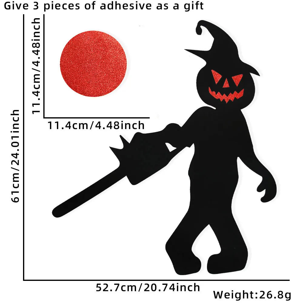 Halloween Dekoration Zimmertür Aufkleber Fenster Dekor Skelett Hand Kürbis DIY Teufel Hexenhut Glas Fenster Aufkleber Geist
