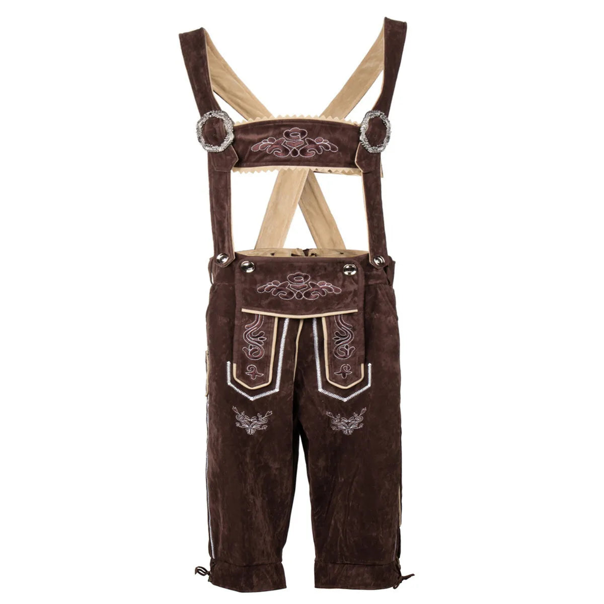 Herren Lederhosen Kostüm Deutsches Trachtenoutfit mit Hosenträgern für das Münchner Oktoberfest und Cosplay-Overall