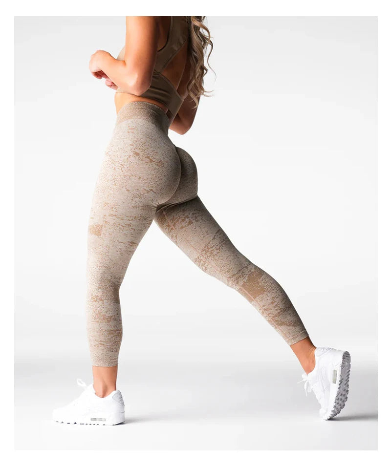 TKITK Digitale Frauen Yoga Leggings Hüften Heben Gym Nahtlose Sport Hosen Hohe Taille Fitness Blase Butt Workout Lauf Hosen