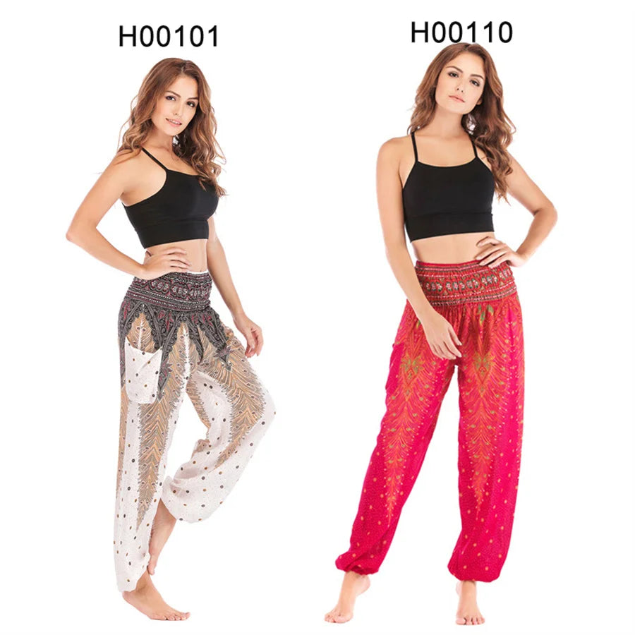 Yoga Hosen Frauen Hippie Harem Gedruckt Leggings Boho Hohe Taille Pantalone De Mujer Cintura Alta Calca Feminina Strand