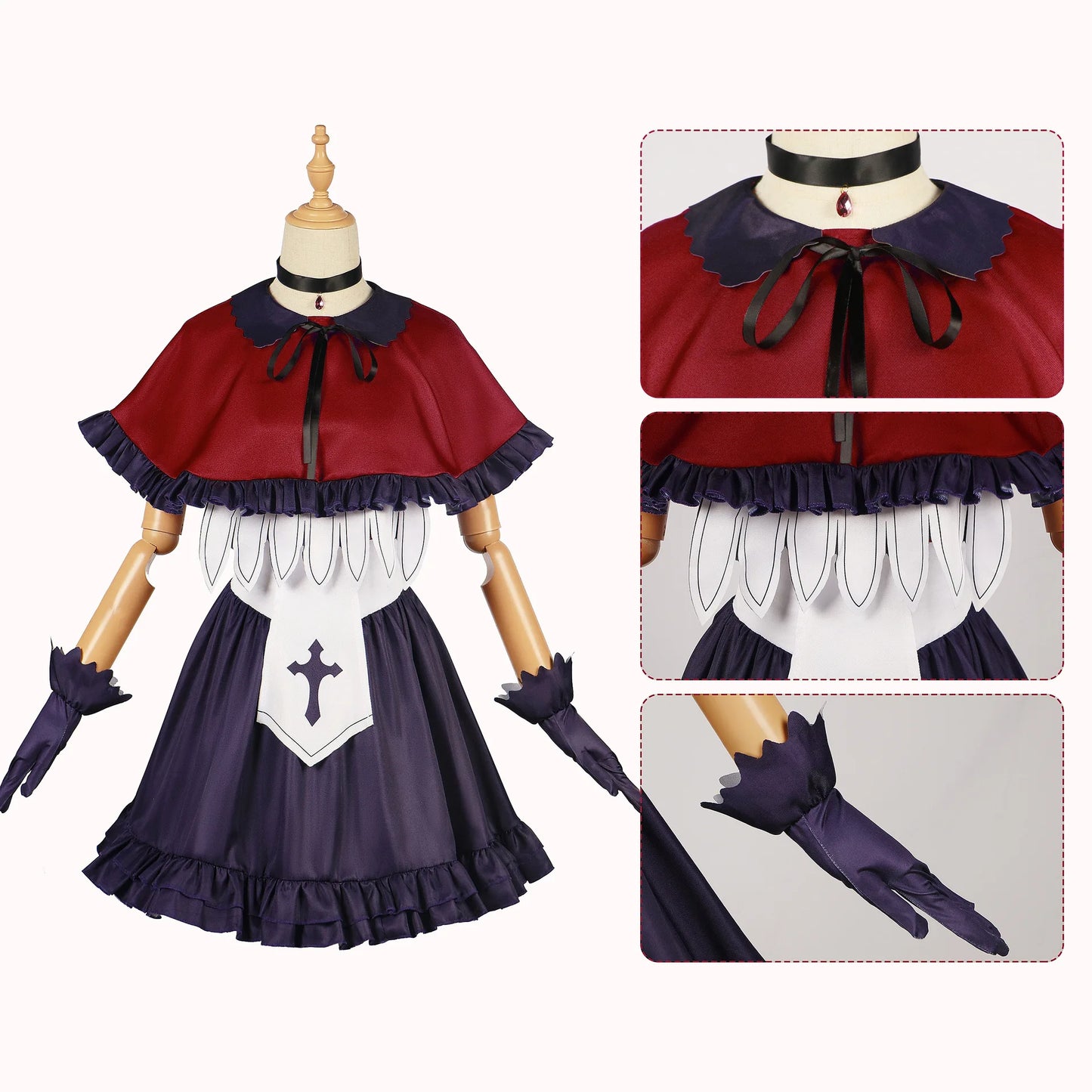 Oshi No Ko Arima Kana/Hoshino Ruby Gesangs- und Tanzaufführungskleid Mädchen Rote Uniform Halloween Anime Karneval Crossdressing-Set