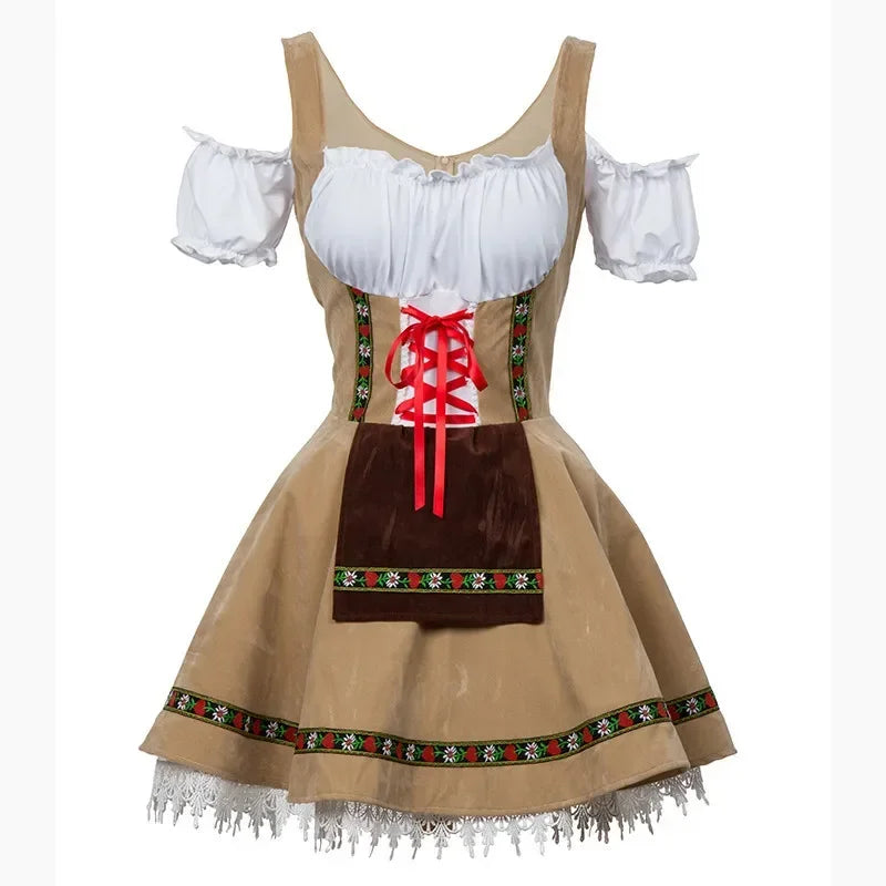 Oktoberfest-Kostüm für Damen, deutsches bayerisches traditionelles Dirndlkleid, Oktoberfest-Festivals, Biermädchen-Kostüm